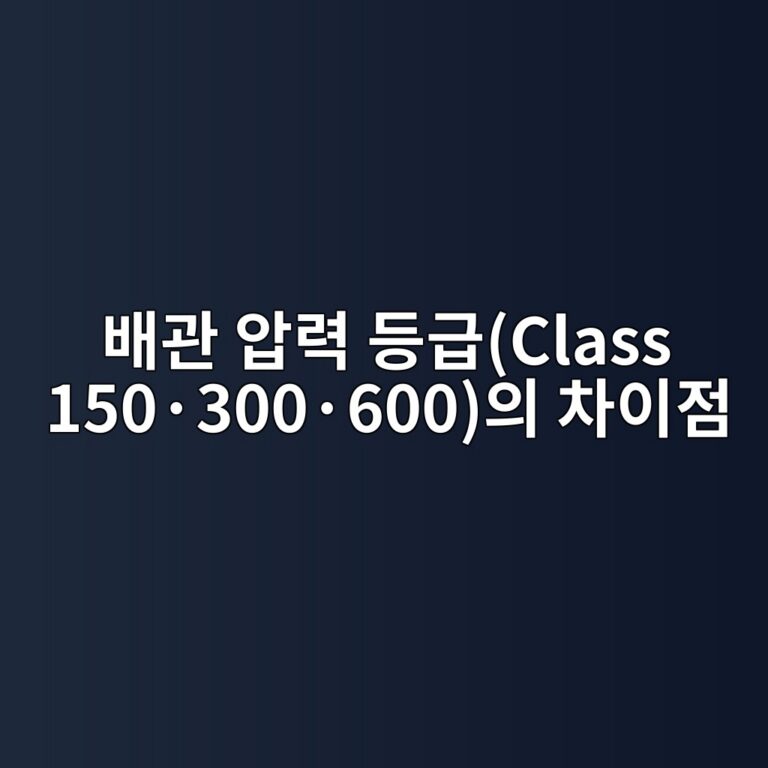 배관 압력 등급(Class 150·300·600)의 차이점 8 ebb0b0eab480 ec9595eba0a5 eb93b1eab889class 150c2b7300c2b7600ec9d98 ecb0a8ec9db4eca090 1787236385