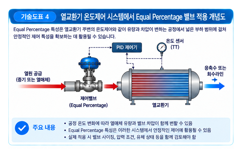 Equal Percentage 특성 곡선의 적용 사례 분석 4 Equal Percentage 특성 곡선의 적용 사례 분석