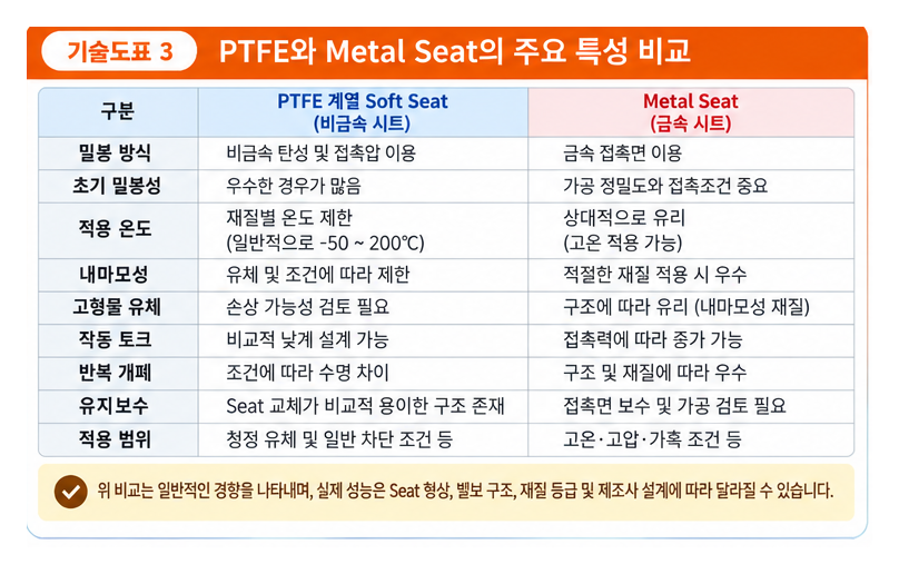 PTFE 시트와 금속 시트의 내구성 비교