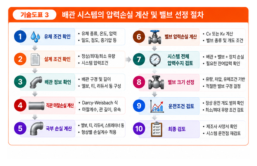 배관 시스템의 압력 손실 계산 방법과 밸브 선택 기준 3 배관 시스템의 압력 손실 계산 방법과 밸브 선택 기준