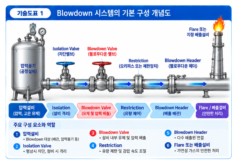 Blowdown Valve의 구조와 운전 원리 1 Blowdown Valve의 구조와 운전 원리