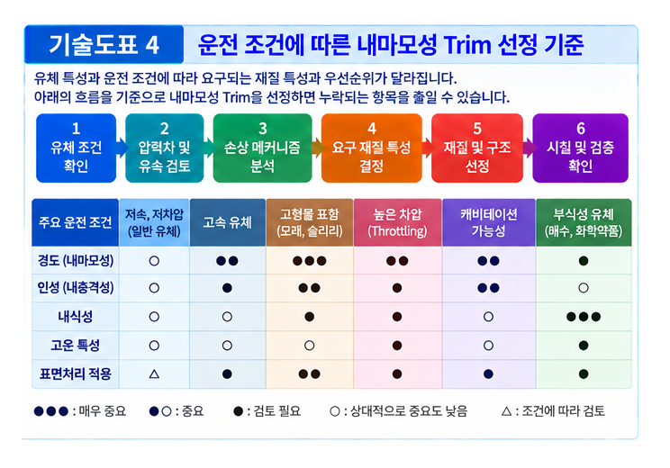 내마모성 트림 재질의 종류와 적용 분야 4 내마모성 트림 재질의 종류와 적용 분야