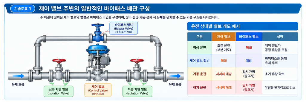 바이패스 라인 설계 시 고려해야 할 밸브 선정 기준 1 바이패스 라인 설계 시 고려해야 할 밸브 선정 기준