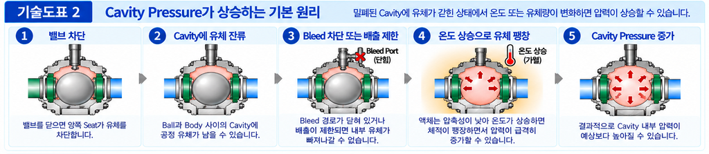 DBB 밸브의 Cavity Pressure 발생 원인과 해소 방법