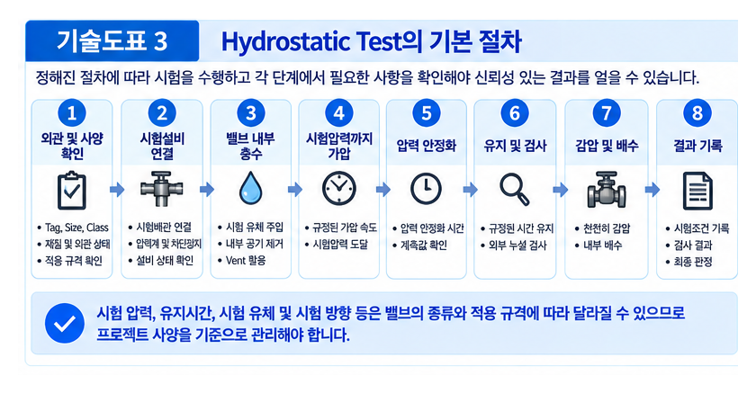 Hydrostatic Test 수행 절차와 합격 기준 3 Hydrostatic Test 수행 절차와 합격 기준