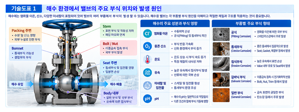 해수 배관용 밸브 재질 비교 분석 2 해수 배관용 밸브 재질 비교 분석
