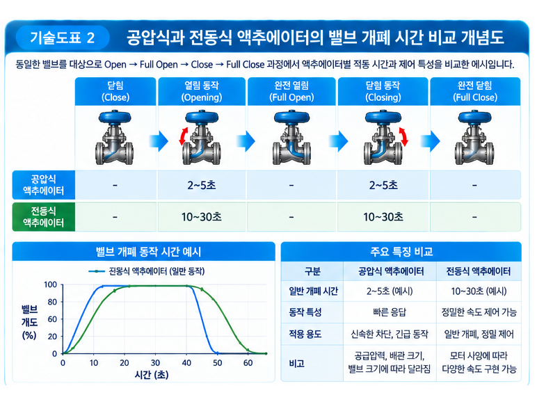 공압식 액추에이터와 전동식 액추에이터의 성능 비교 2 공압식 액추에이터와 전동식 액추에이터의 성능 비교